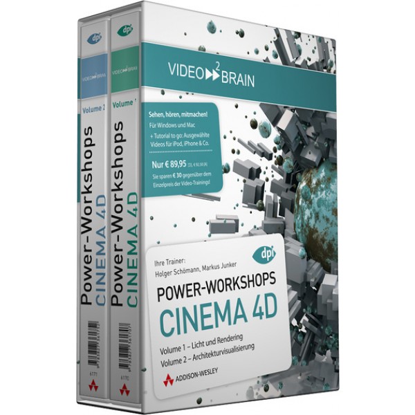video2brain Power-Workshops CINEMA 4D Vol. 1+2 auf DVD (Box)