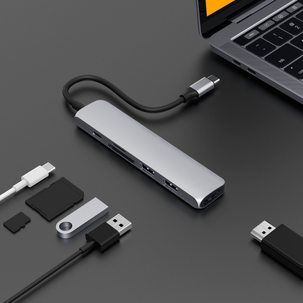 HyperDrive Bar 6-in-1 USB-C Demo Silver
